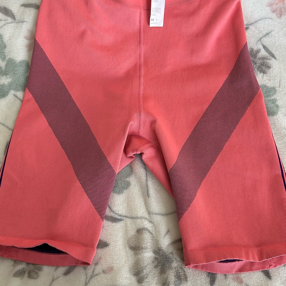 Coral and Purple Biking Shorts